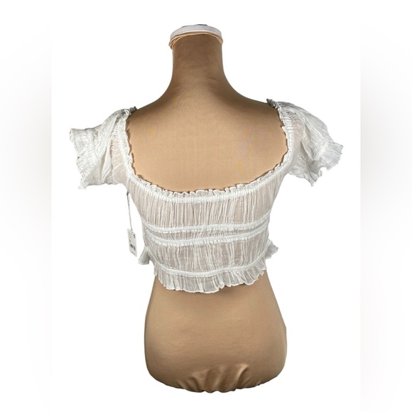 Free‎ People FP One Cheri Smocked Crop Top Medium NWT - Picture 4 of 10